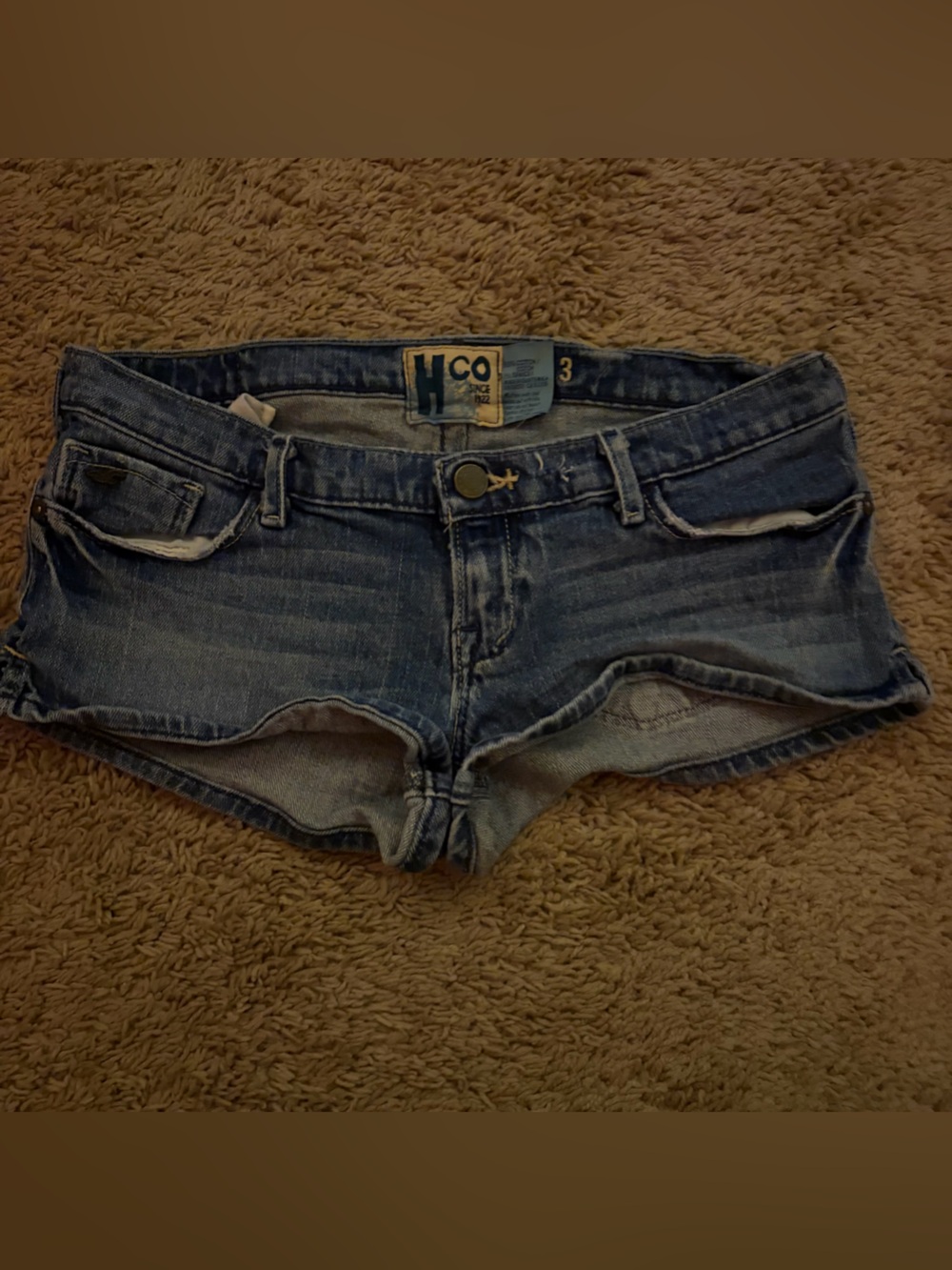 Vintage Y2k Hollister Low Rise Jean Shorts